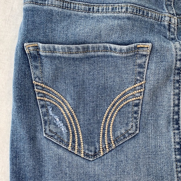 Hollister Distressed High Rise Vintage Stretch Jean Mini Skirt - Picture 11 of 13